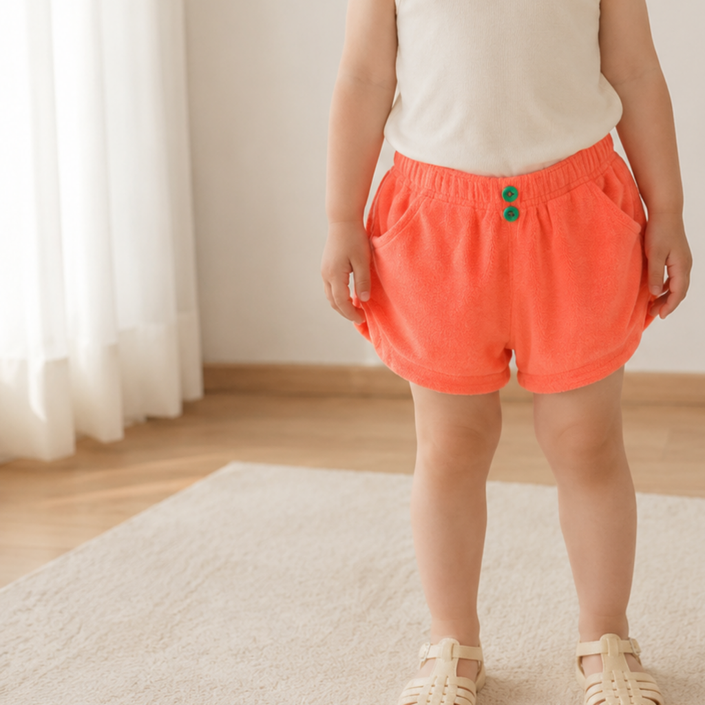 Orange Terry shorts