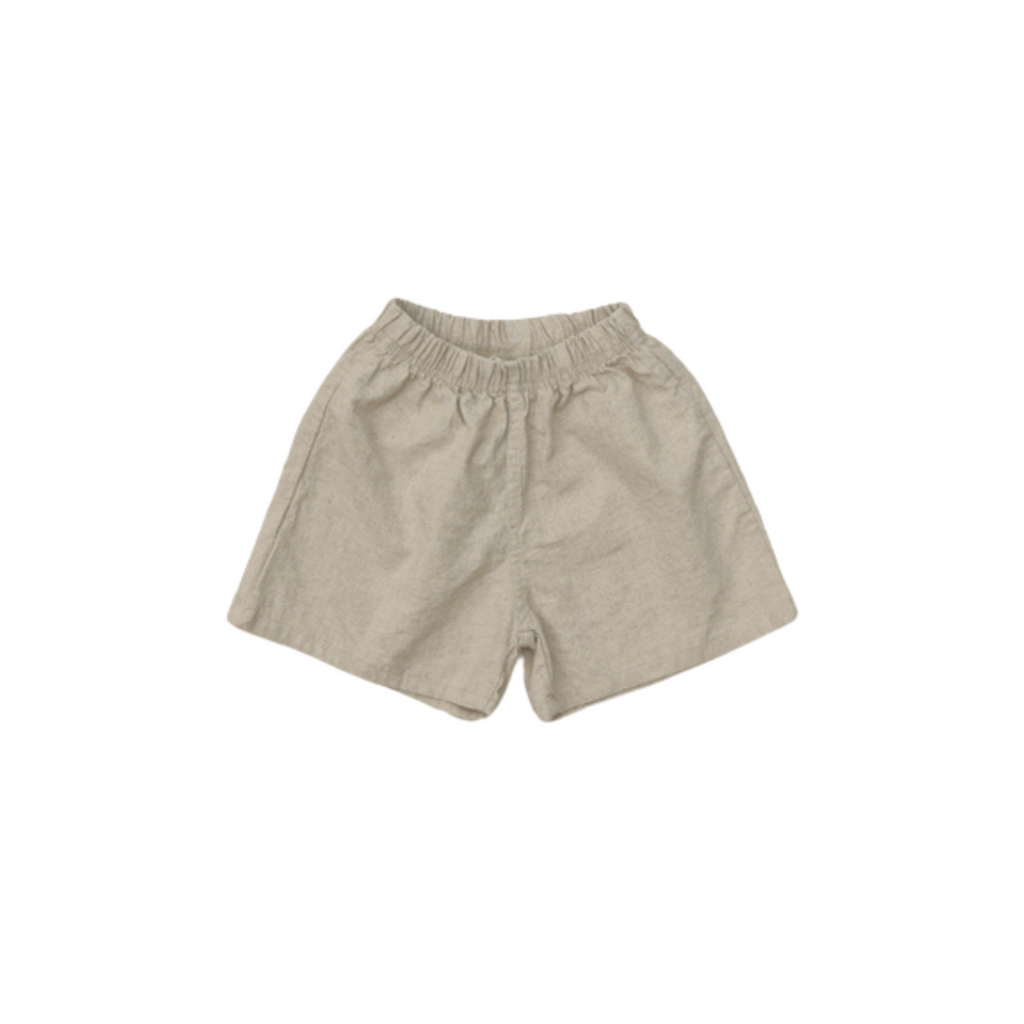 Oatmeal Linen Shorts