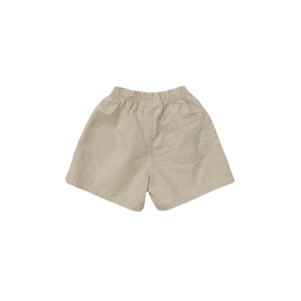 Oatmeal Linen Shorts