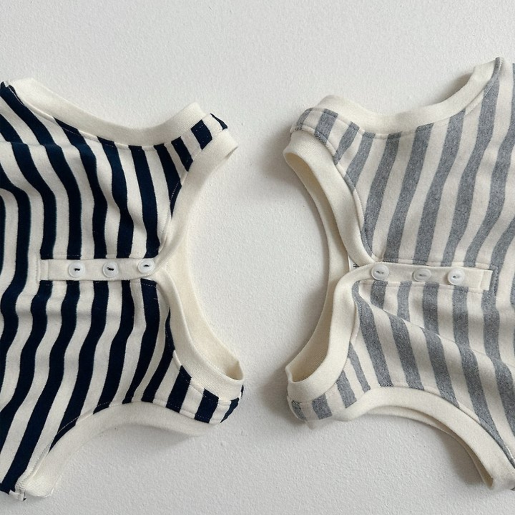 Soft Stripe Sleeveless Top (2 Colors)