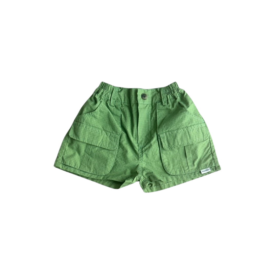 Green Utility Pocket Shorts