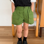 Green Utility Pocket Shorts