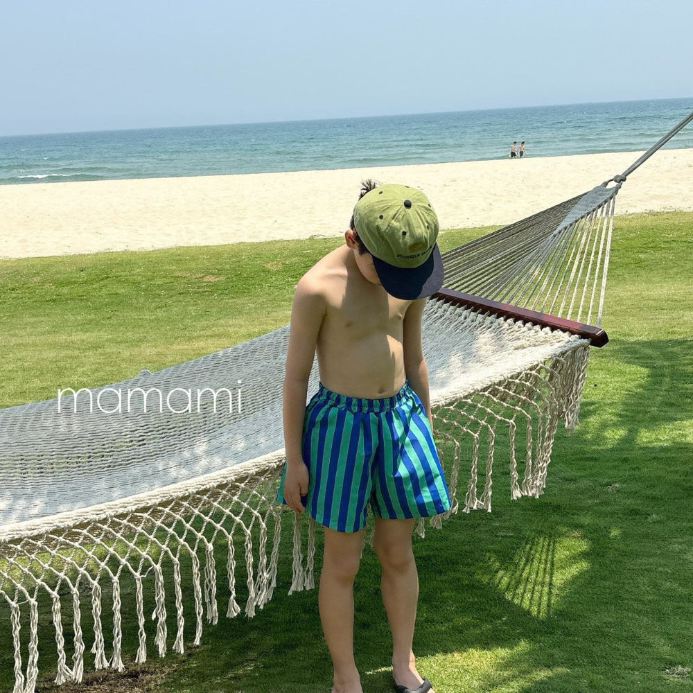 [Swim Trunk] Striped Swim Short (2 colors)