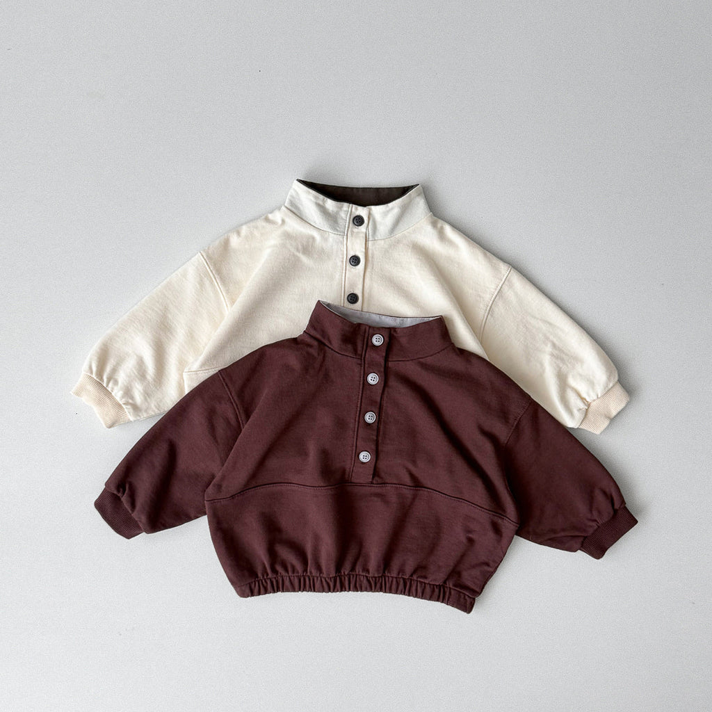 Button-up Sweatshirt - 2 colors