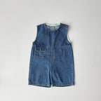 Button-Shoulder Denim Overalls - 2 colors