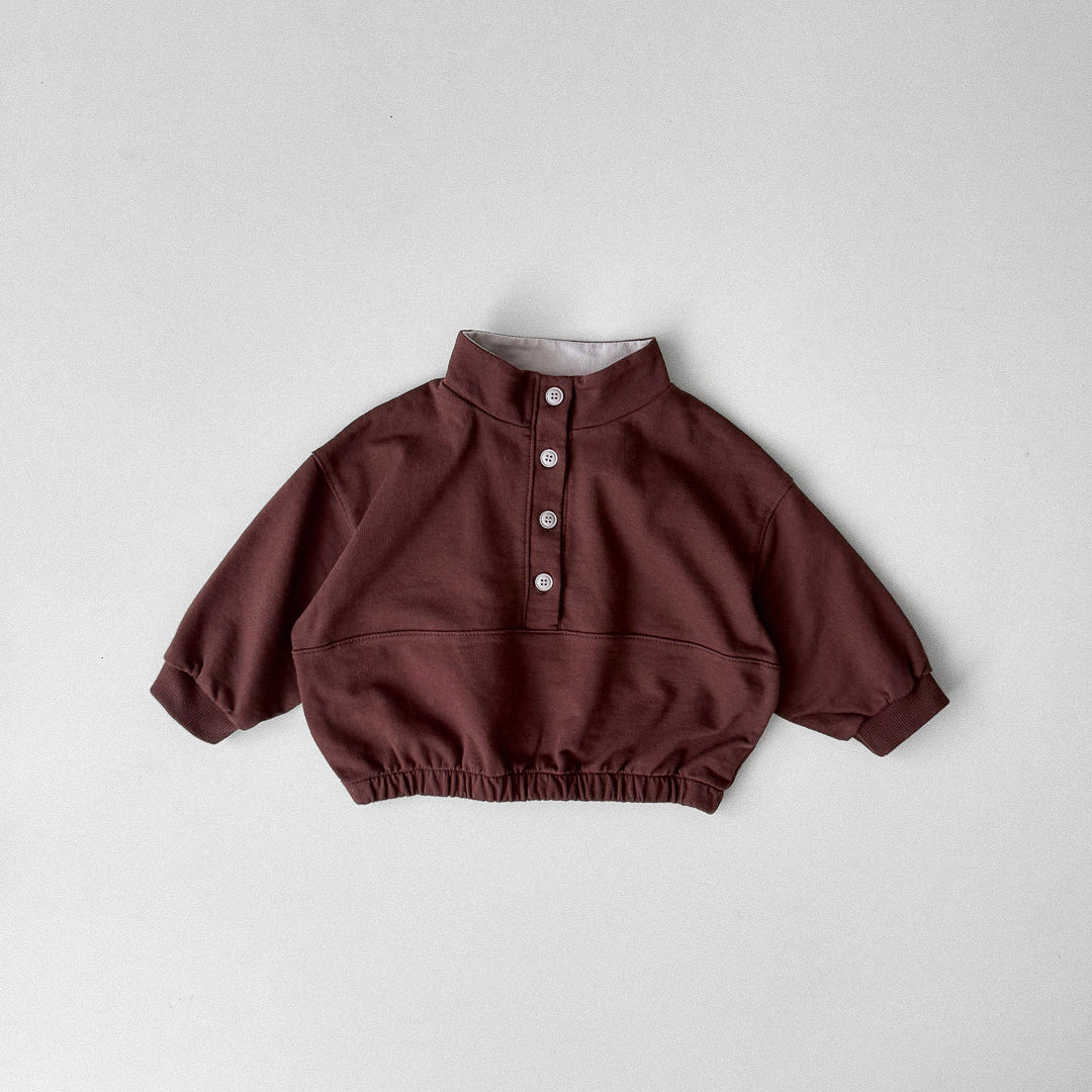 Button-up Sweatshirt - 2 colors