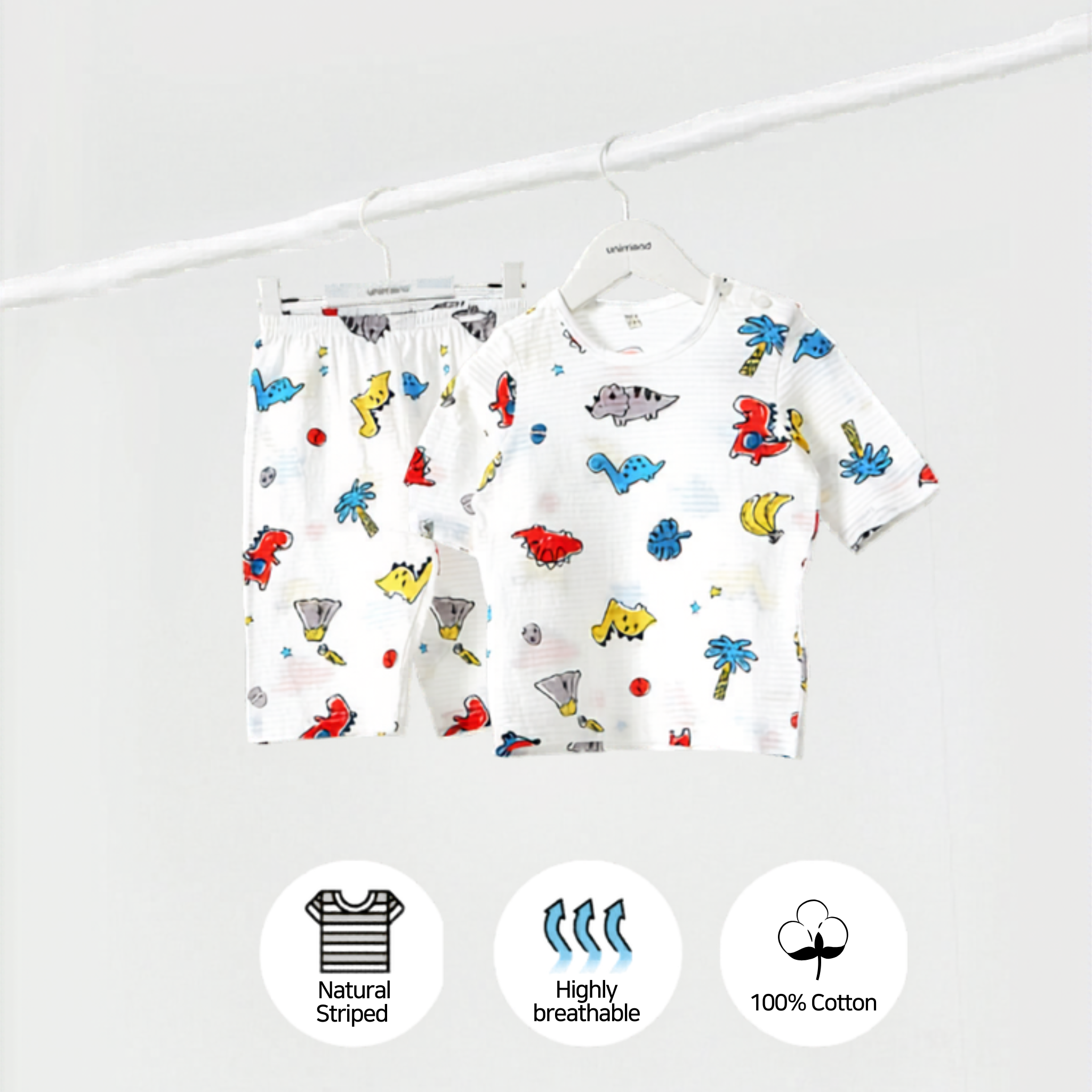Dino Breathable Cotton Lounge Set