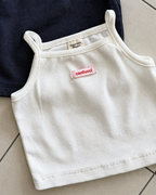 Ribbed Sleeveless Top White