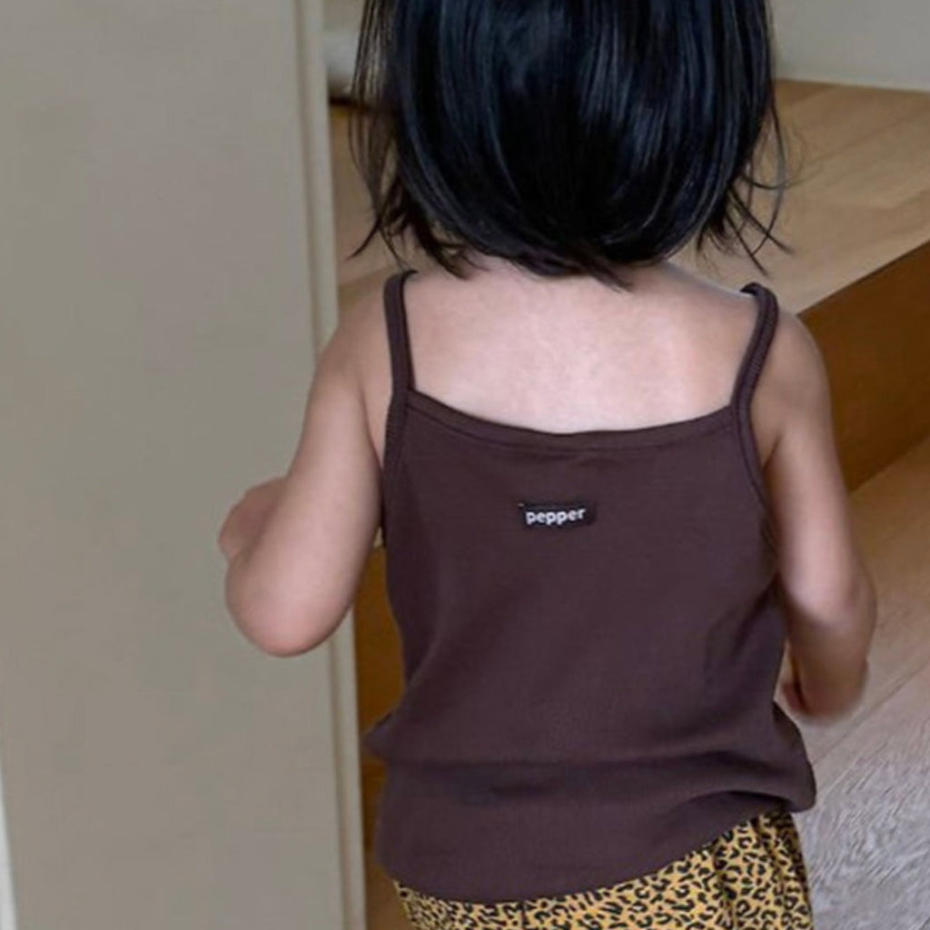 Chocolate Brown Ribbed Tank