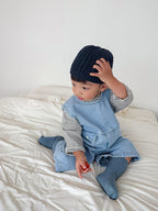 Button-Shoulder Denim Overalls - 2 colors