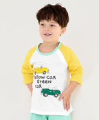 YELLOW BUS AND GREEN CAR LOUNGE SET