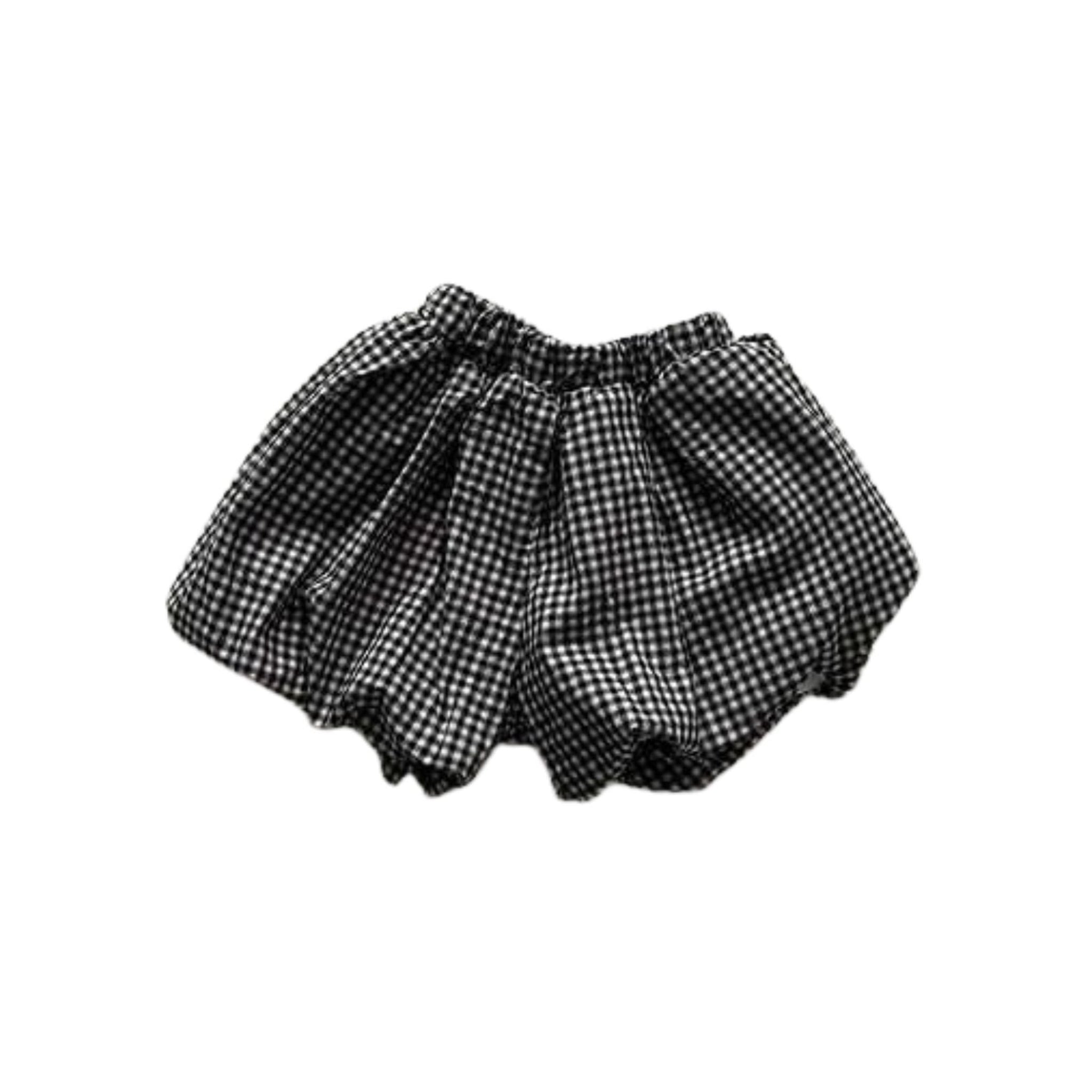 Gingham Balloon Bloomer Pants