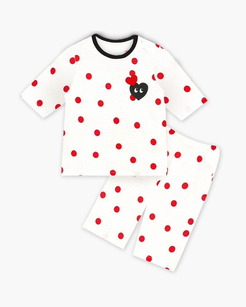 Dot Breathable Cotton Lounge Set