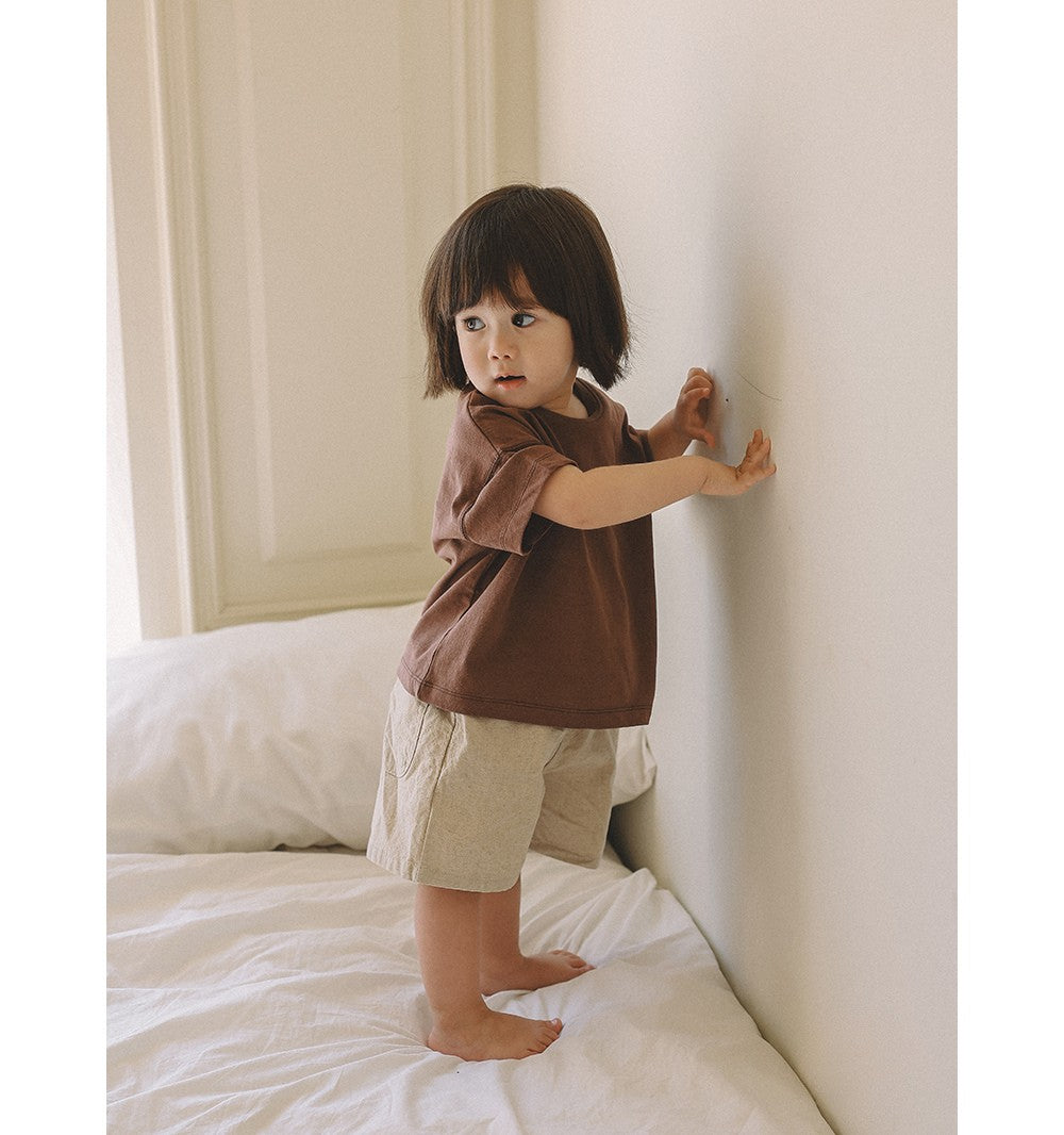Oatmeal Linen Shorts