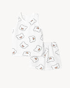 White Bear Breathable Cotton Sleeveless Set