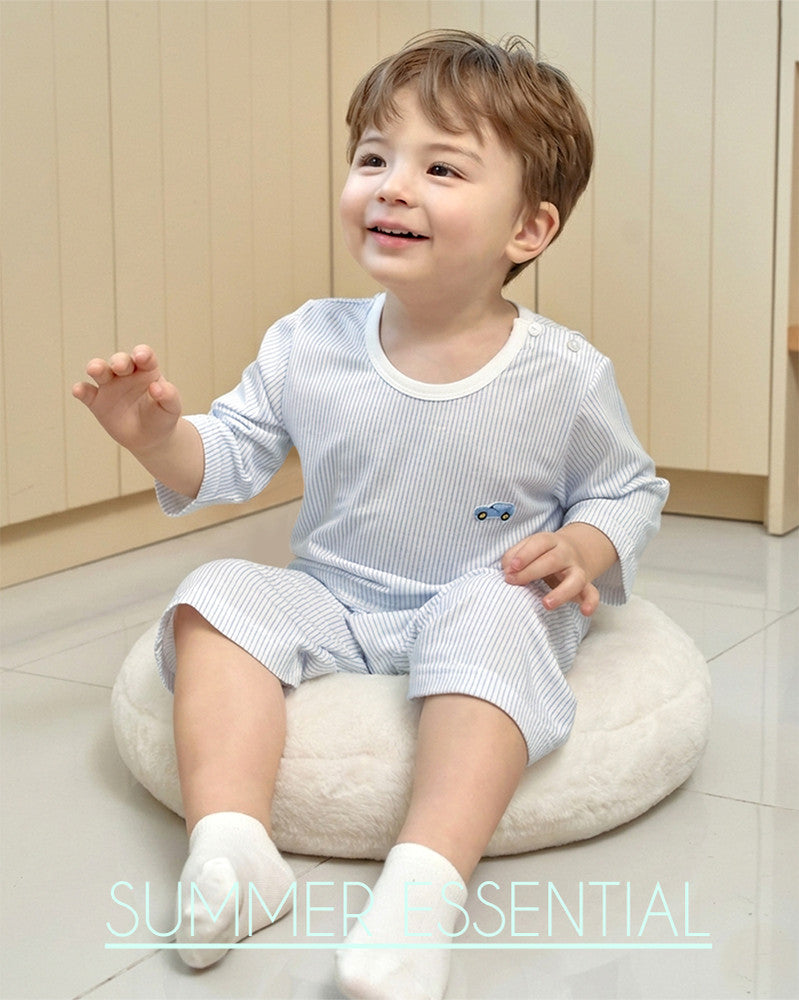 Blue Car Cool Rayon Capri Set