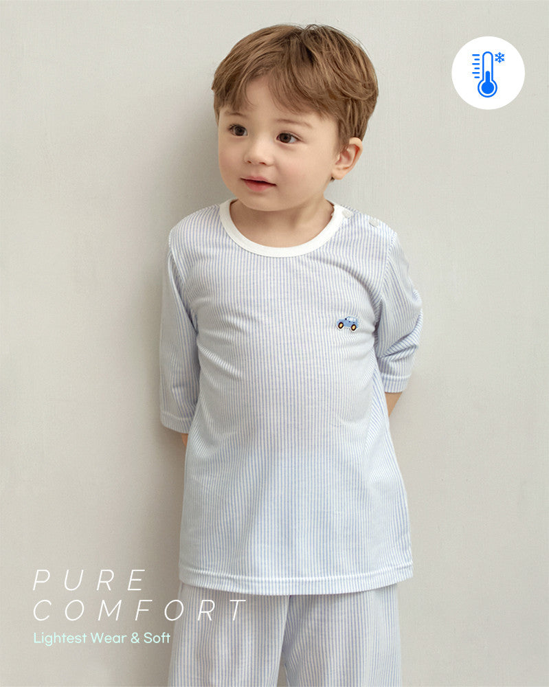 Blue Car Cool Rayon Capri Set