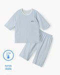Blue Car Cool Rayon Capri Set