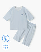 Blue Car Cool Rayon Capri Set