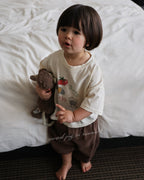 Airy Weave Brown Jogger Pants