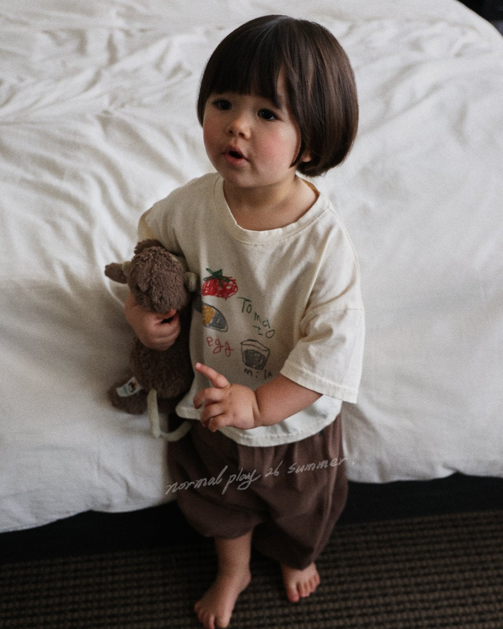 Airy Weave Brown Jogger Pants