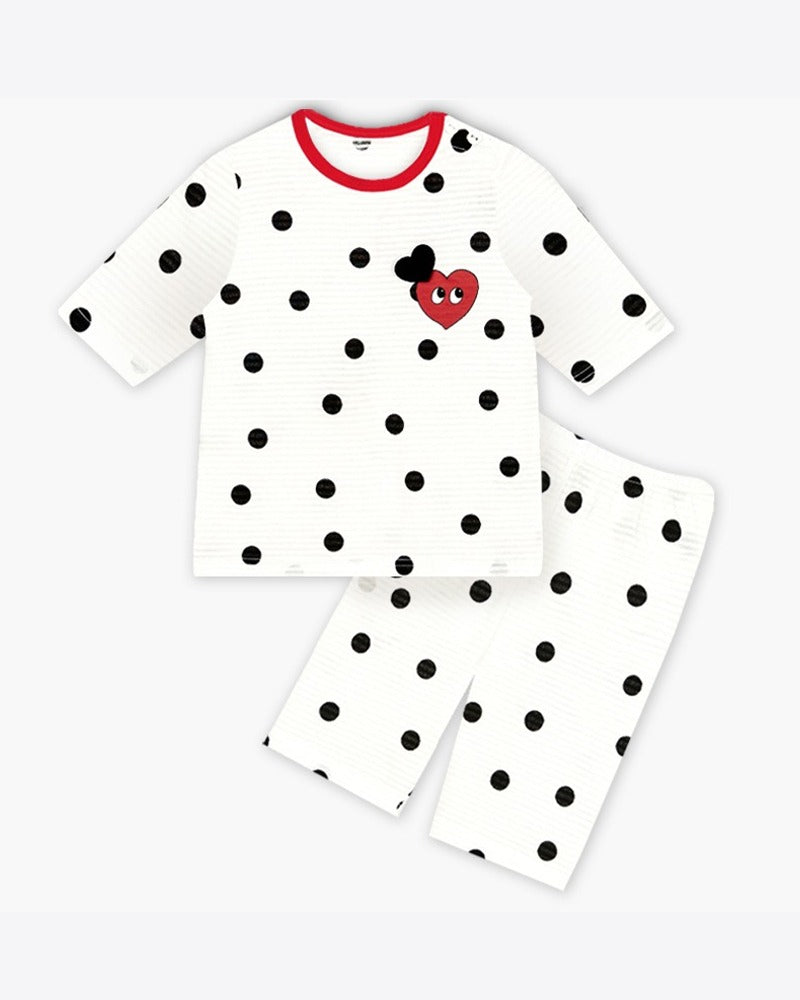 Dot Breathable Cotton Lounge Set