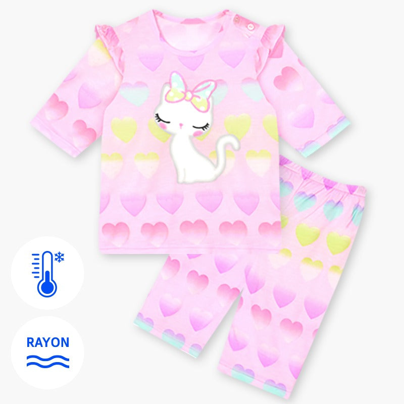 Love Cat Cool Rayon Capri Set
