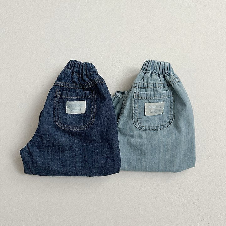 Summer Slub Denim Joggers