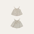 Sleeveless Gathered Top Natural