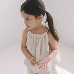 Sleeveless Gathered Top Natural