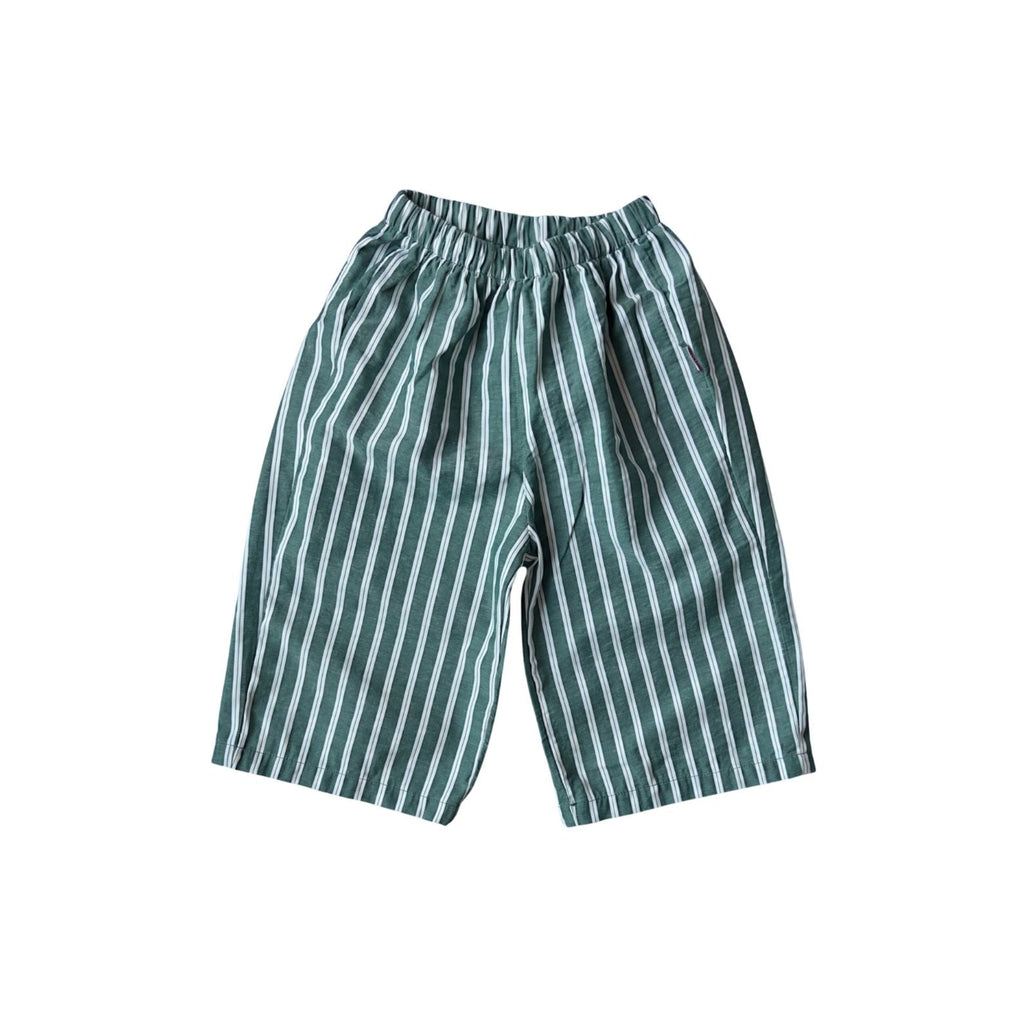 Striped Loose Pants Green