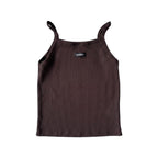 Chocolate Brown Ribbed Tank
