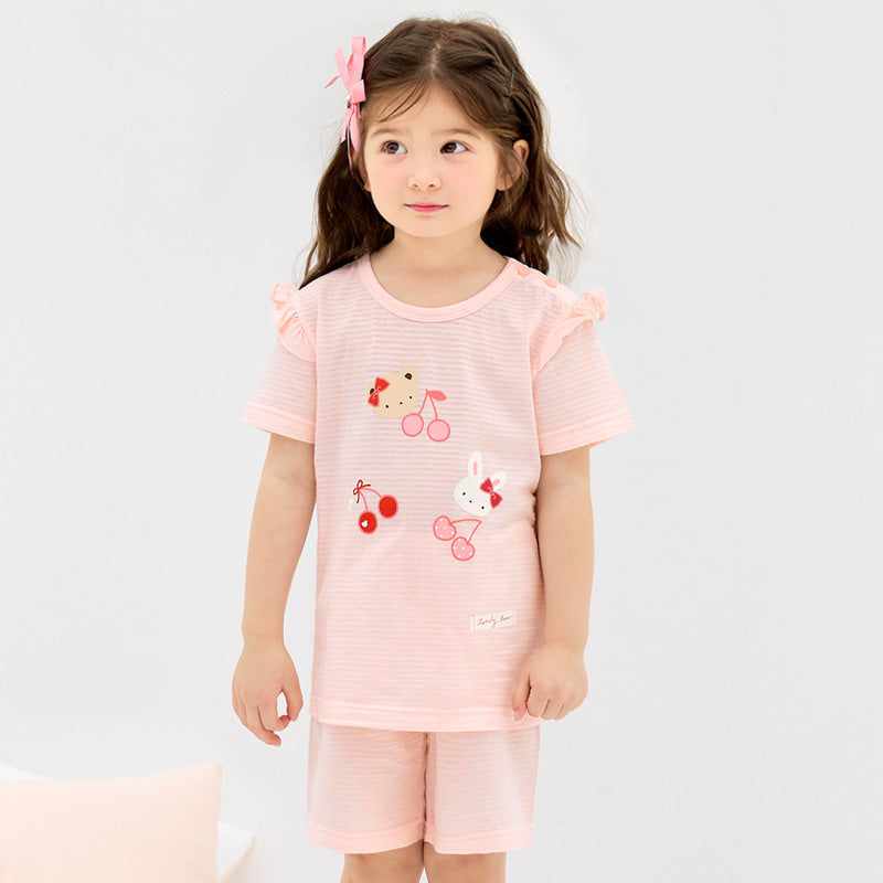 Pink Cherry Breathable Cotton Summer Set