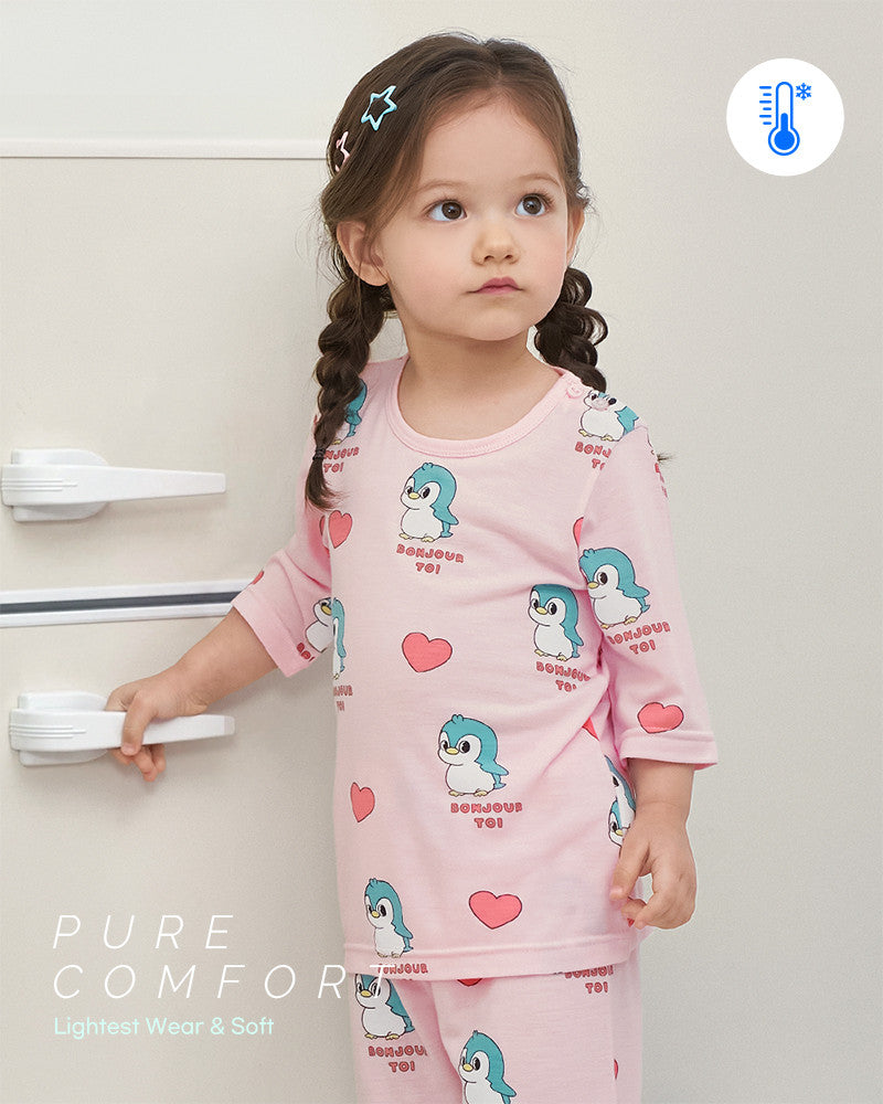 Pink Penguin Cool Rayon Capri Set