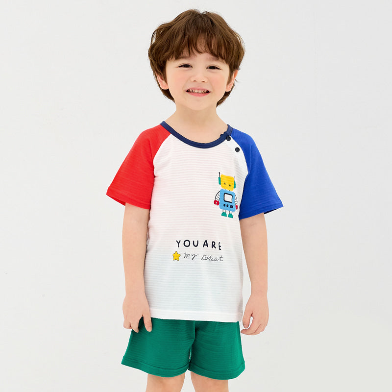 Robot Breathable Cotton Summer Set