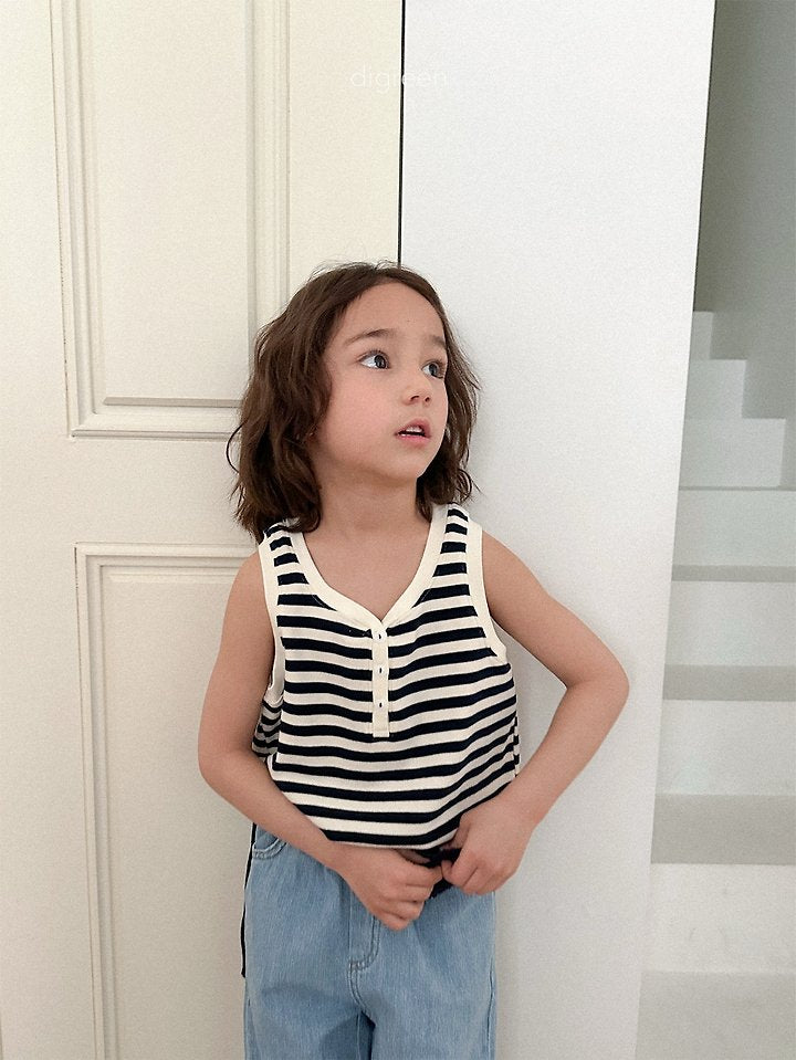 Soft Stripe Sleeveless Top (2 Colors)