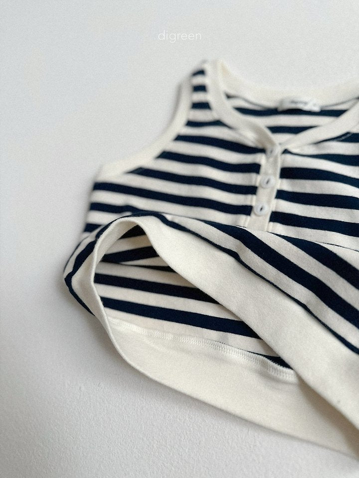 Soft Stripe Sleeveless Top (2 Colors)