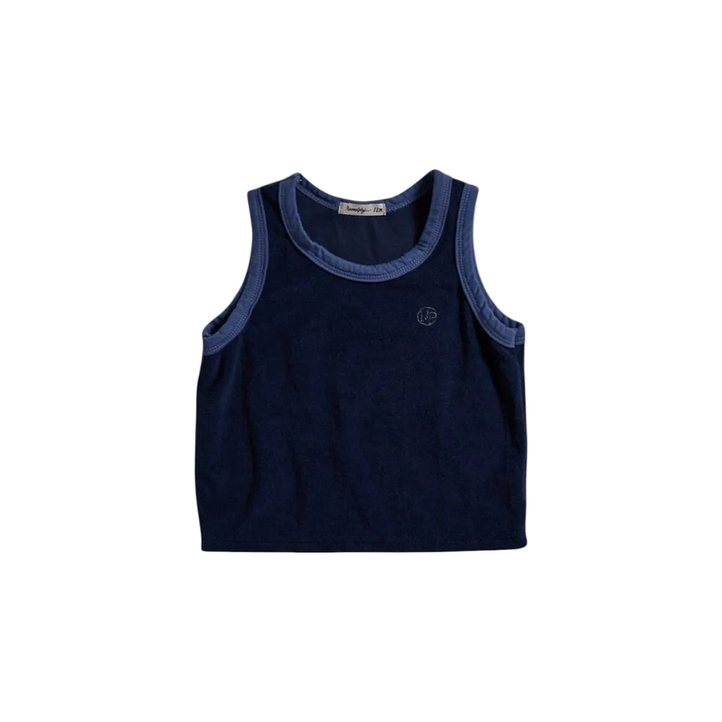 Terry Sleeveless Top Navy