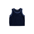 Terry Sleeveless Top Navy